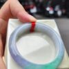 天然緬甸玉A貨｜四喜濃紫羅蘭春彩正圈厚庄手鐲