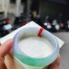 天然緬甸玉A貨｜四喜濃紫羅蘭春彩正圈厚庄手鐲