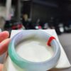 天然緬甸玉A貨｜四喜濃紫羅蘭春彩正圈厚庄手鐲