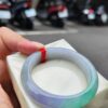 天然緬甸玉A貨｜四喜濃紫羅蘭春彩正圈厚庄手鐲
