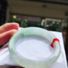 天然緬甸玉A貨｜飄陽綠正圈厚庄手鐲