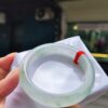 天然緬甸玉A貨
放光玻璃種｜飄綠花正圈厚庄手鐲