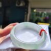 天然緬甸玉A貨
放光玻璃種｜飄綠花正圈厚庄手鐲