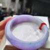 天然緬甸玉A貨
濃紫羅蘭｜正圈厚庄手鐲