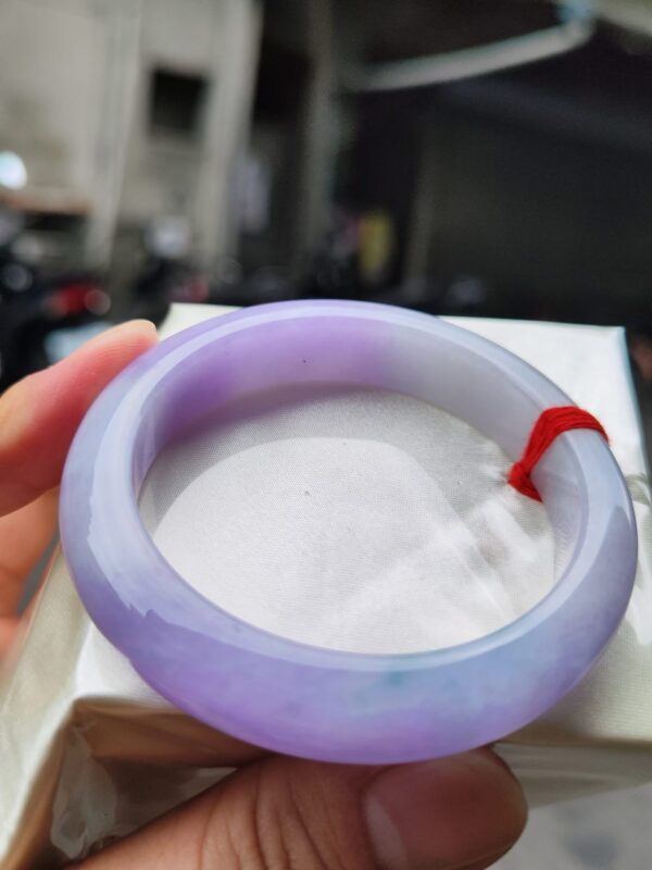 天然緬甸玉A貨
濃紫羅蘭｜正圈厚庄手鐲