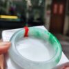 天然緬甸玉A貨
飄綠花｜正圈手鐲