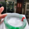 天然緬甸玉A貨
飄綠花｜正圈手鐲