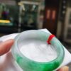 天然緬甸玉A貨
飄綠花｜正圈手鐲