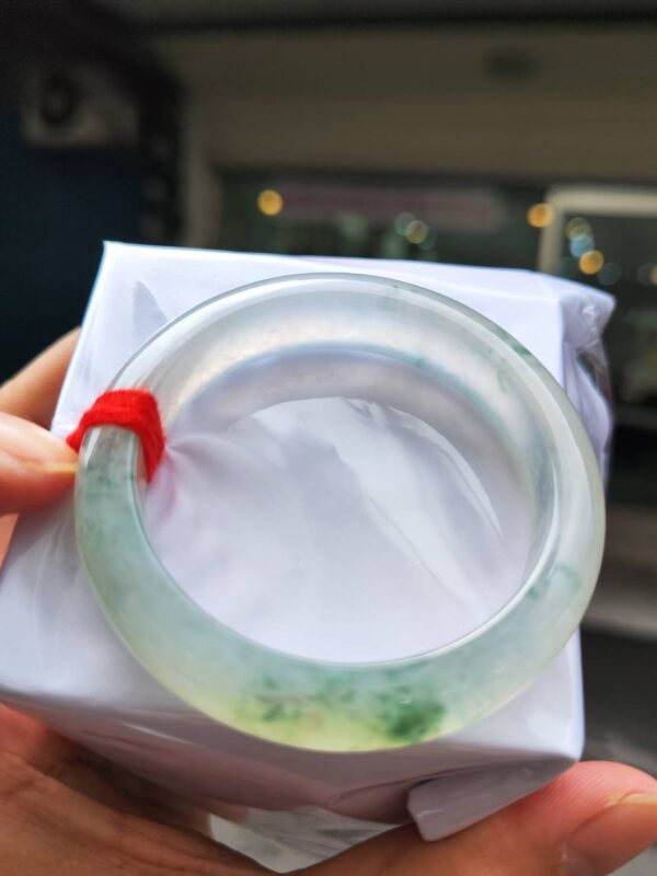 天然緬甸玉A貨｜頂級放光玻璃種飄花正圈手鐲