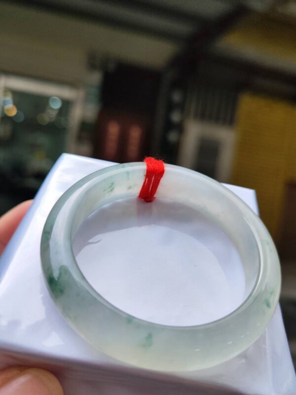 天然緬甸玉A貨｜頂級放光玻璃種飄花正圈手鐲