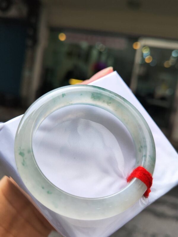 天然緬甸玉A貨｜頂級放光玻璃種飄花正圈手鐲