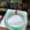 天然緬甸玉A貨｜冰種飄陽綠正圈超厚庄手鐲