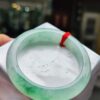 天然緬甸玉A貨｜冰種飄陽綠正圈超厚庄手鐲