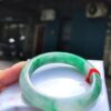天然緬甸玉A貨 辣陽綠正圈厚庄手鐲