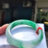 天然緬甸玉A貨 辣陽綠正圈厚庄手鐲