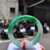 天然緬甸玉A貨 辣陽綠正圈厚庄手鐲