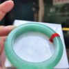 天然緬甸玉A貨 滿綠正圈厚庄手鐲