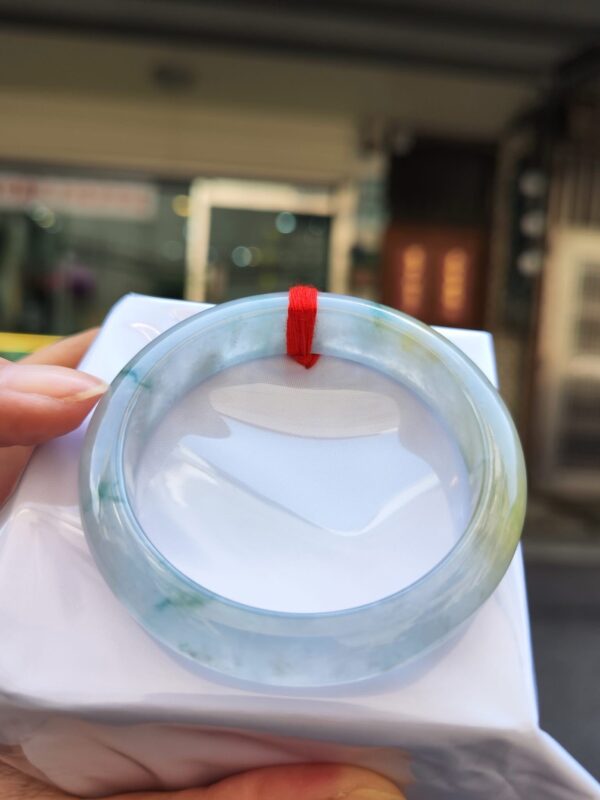 天然緬甸玉A貨 放光玻璃種飄蜜黃正圈手鐲
