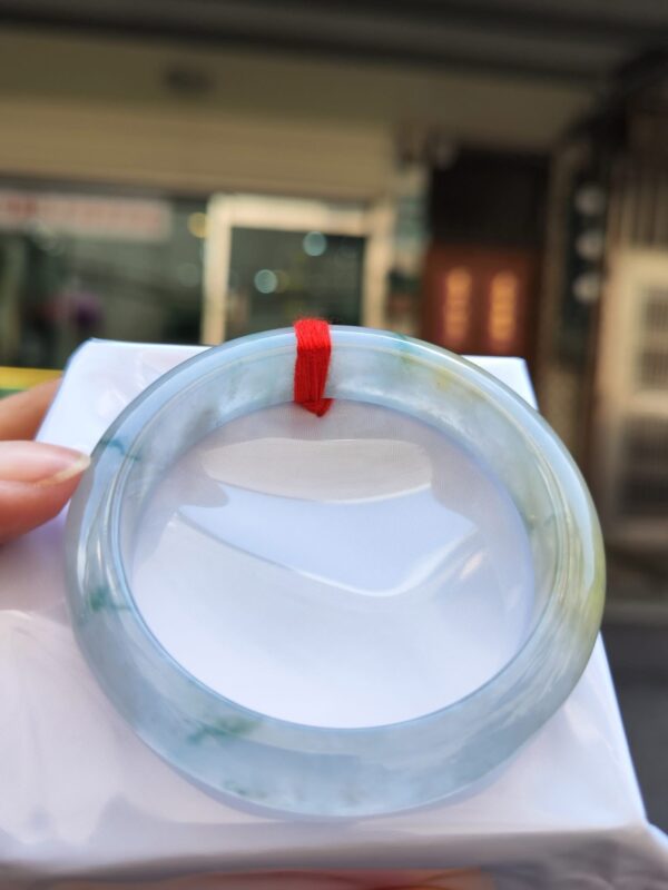 天然緬甸玉A貨 放光玻璃種飄蜜黃正圈手鐲