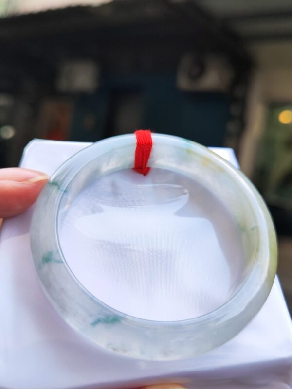 天然緬甸玉A貨 放光玻璃種飄蜜黃正圈手鐲