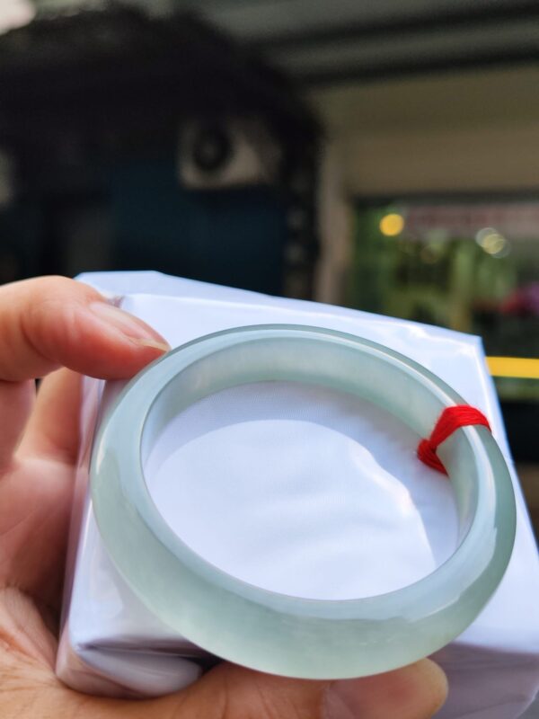 💎 天然緬甸玉A貨 放光玻璃種正圈手鐲 💎