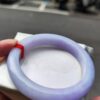 天然緬甸玉A貨 濃紫羅蘭厚庄正圈手鐲