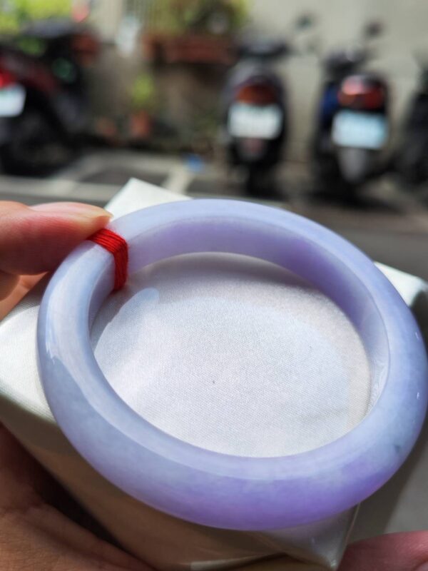 天然緬甸玉A貨 濃紫羅蘭厚庄正圈手鐲