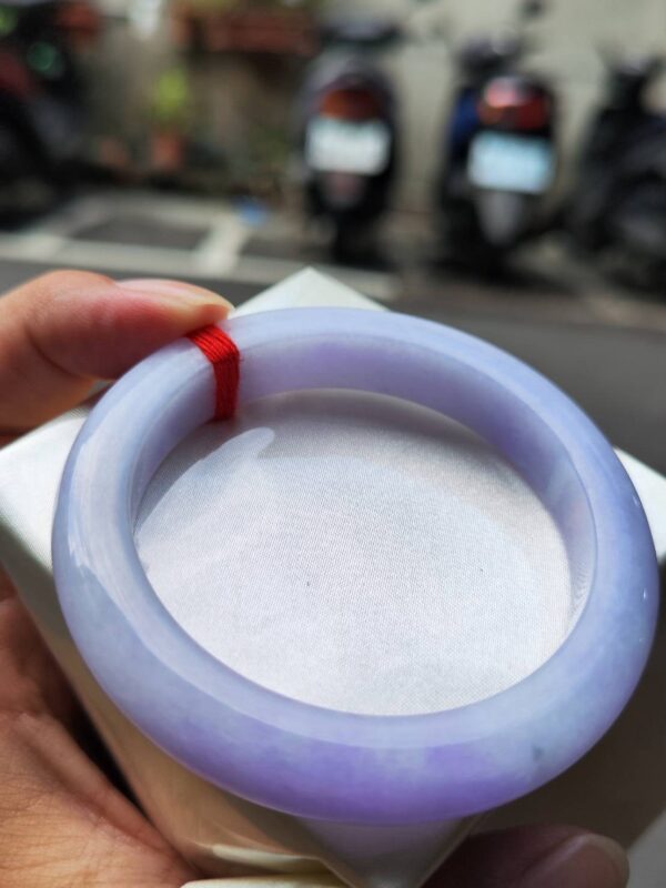 天然緬甸玉A貨 濃紫羅蘭厚庄正圈手鐲