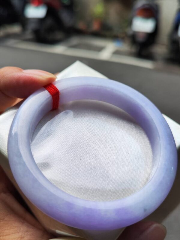 天然緬甸玉A貨 濃紫羅蘭厚庄正圈手鐲