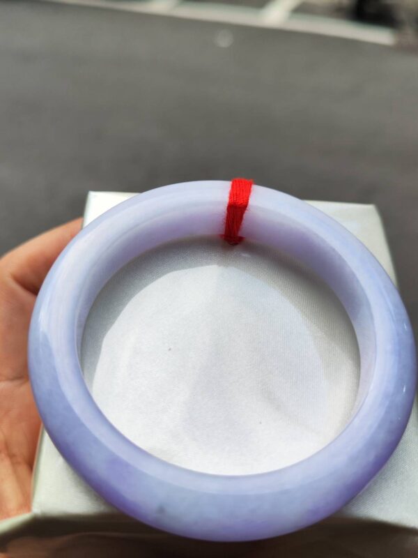 天然緬甸玉A貨 濃紫羅蘭厚庄正圈手鐲