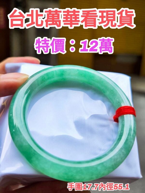 img_9966 天然緬甸玉A貨 滿綠正圈圓骨手鐲