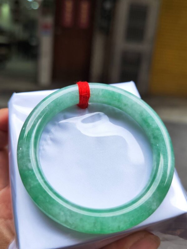 img_9967 天然緬甸玉A貨 滿綠正圈圓骨手鐲