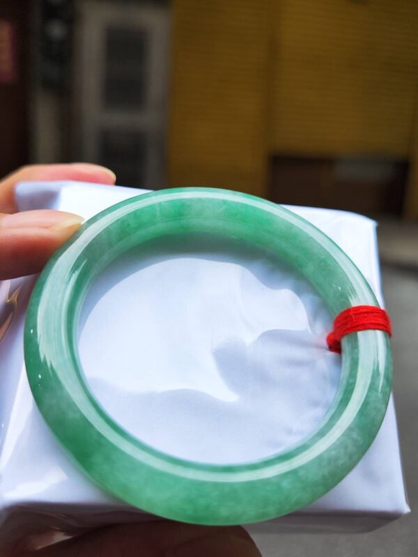 img_9970 天然緬甸玉A貨 滿綠正圈圓骨手鐲