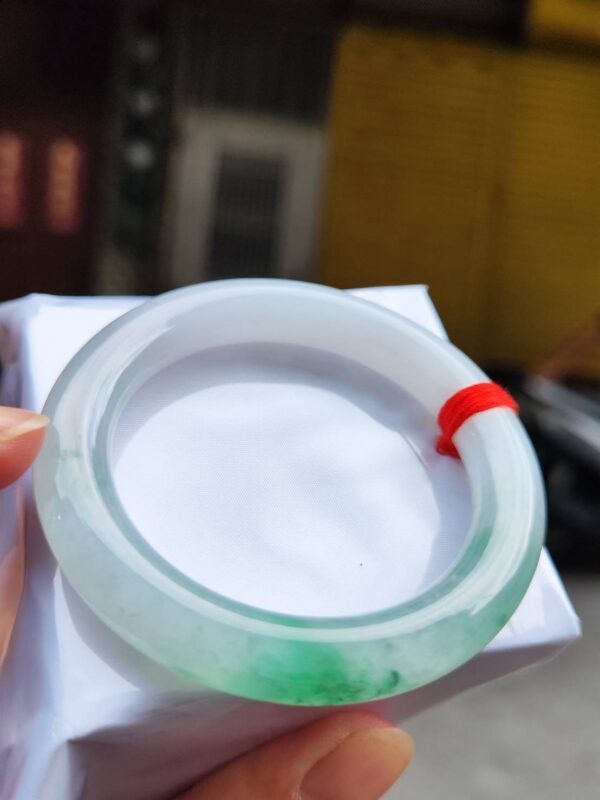 img_9973-2 天然緬甸玉A貨 冰種飄陽綠正圈圓骨手鐲