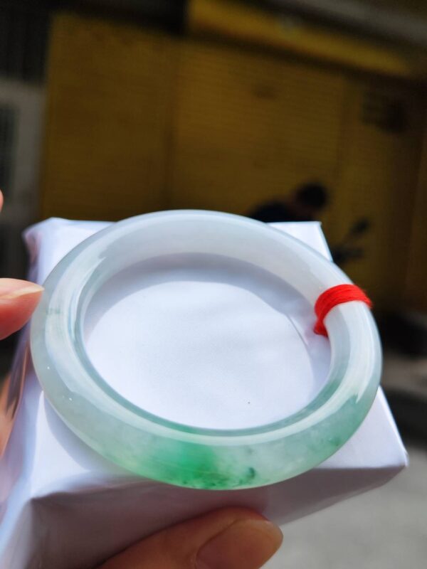 img_9974-2 天然緬甸玉A貨 冰種飄陽綠正圈圓骨手鐲