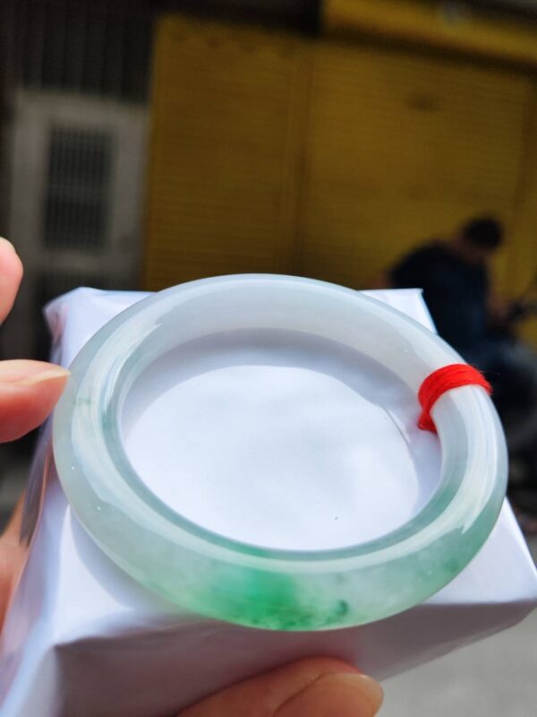 img_9975-2 天然緬甸玉A貨 冰種飄陽綠正圈圓骨手鐲