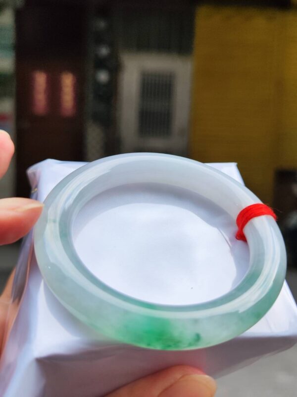 img_9976 天然緬甸玉A貨 冰種飄陽綠正圈圓骨手鐲