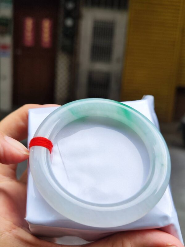 img_9978 天然緬甸玉A貨 冰種飄陽綠正圈圓骨手鐲