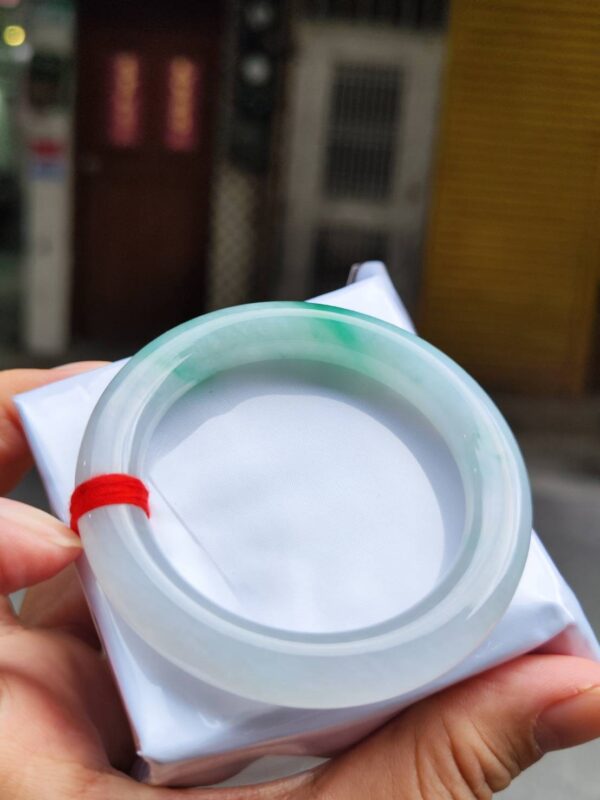 img_9979 天然緬甸玉A貨 冰種飄陽綠正圈圓骨手鐲