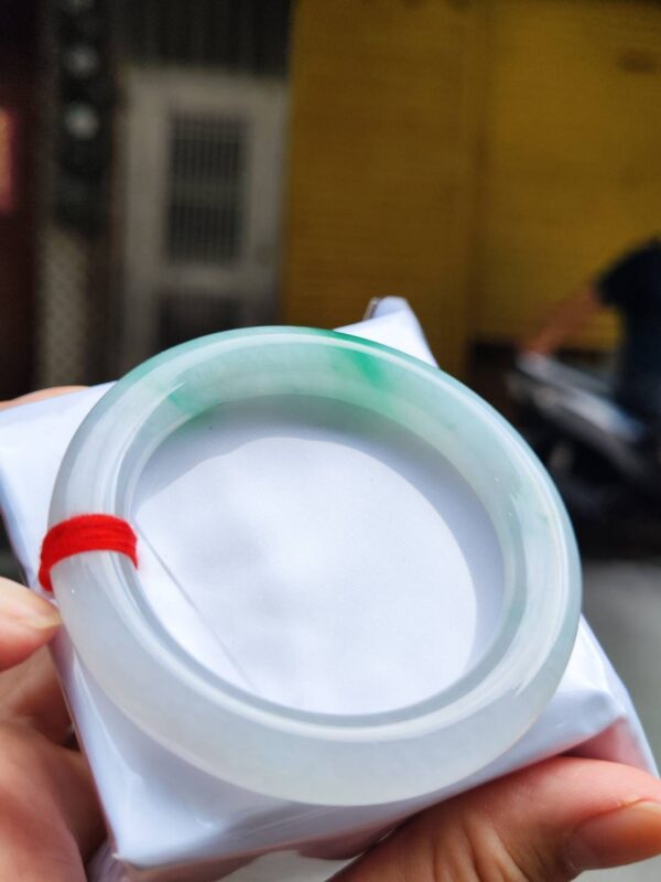 img_9981-2 天然緬甸玉A貨 冰種飄陽綠正圈圓骨手鐲