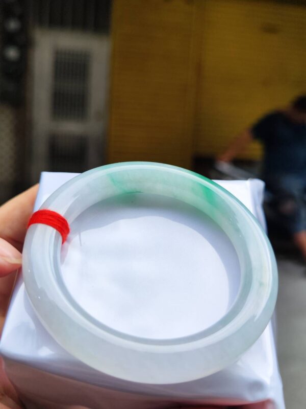 img_9982 天然緬甸玉A貨 冰種飄陽綠正圈圓骨手鐲