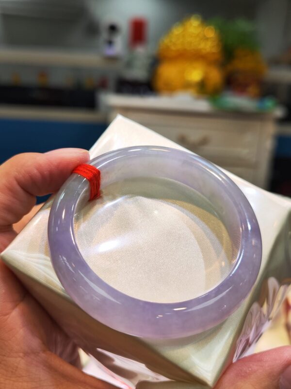 天然緬甸玉A貨 冰芙蓉種紫羅蘭正圈手鐲