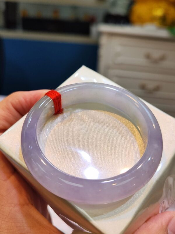 天然緬甸玉A貨 冰芙蓉種紫羅蘭正圈手鐲