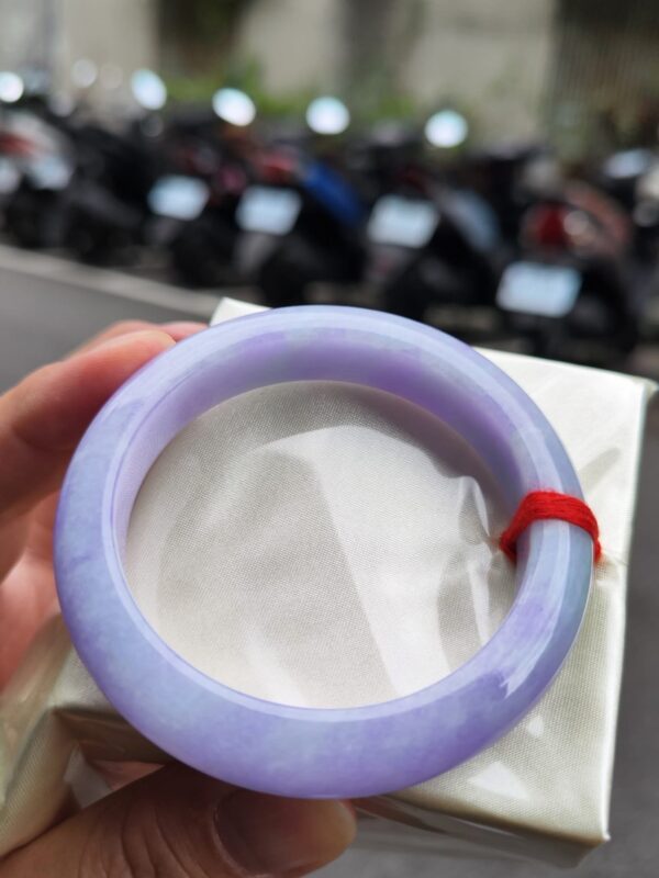 img_2330 天然緬甸玉A貨 濃紫羅蘭正圈厚庄手鐲