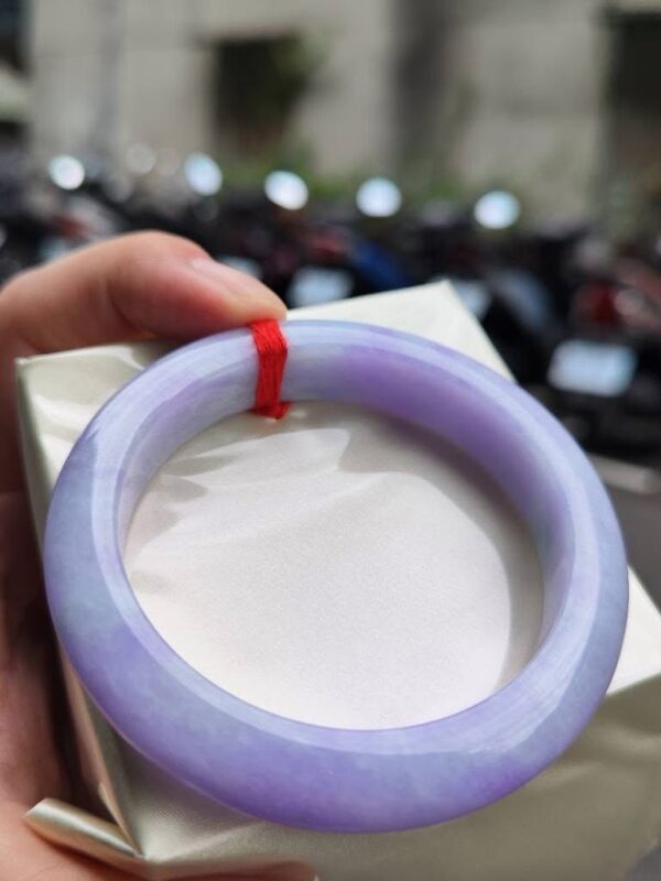 img_2340 天然緬甸玉A貨 濃紫羅蘭正圈厚庄手鐲