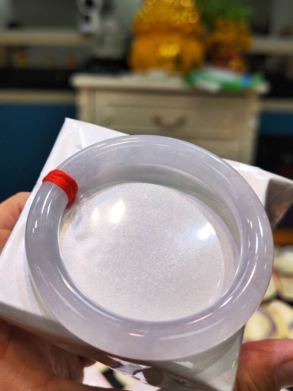 天然緬甸玉A貨《冰種白月光正圈圓骨手鐲》