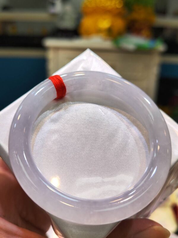 天然緬甸玉A貨《冰種白月光正圈圓骨手鐲》