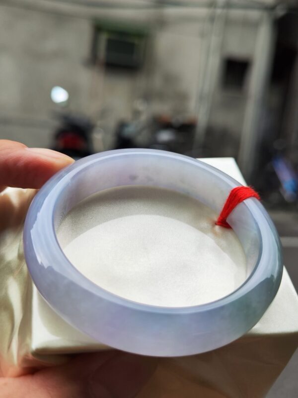 🌸 冰種芙蓉紫羅蘭正圈手鐲｜天然緬甸玉A貨