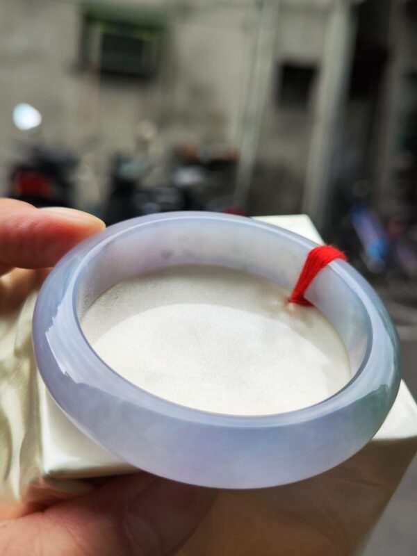 🌸 冰種芙蓉紫羅蘭正圈手鐲｜天然緬甸玉A貨