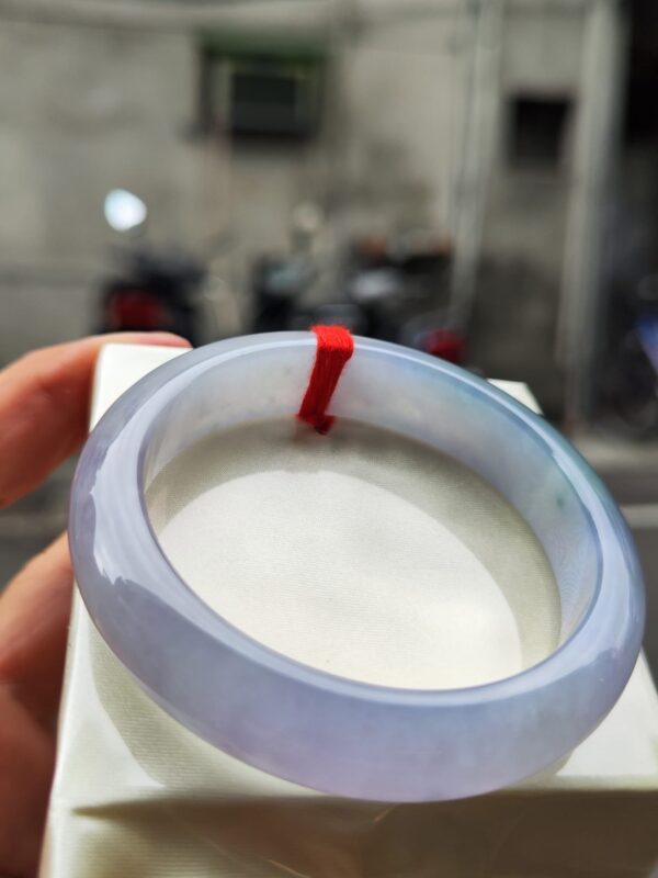 🌸 冰種芙蓉紫羅蘭正圈手鐲｜天然緬甸玉A貨